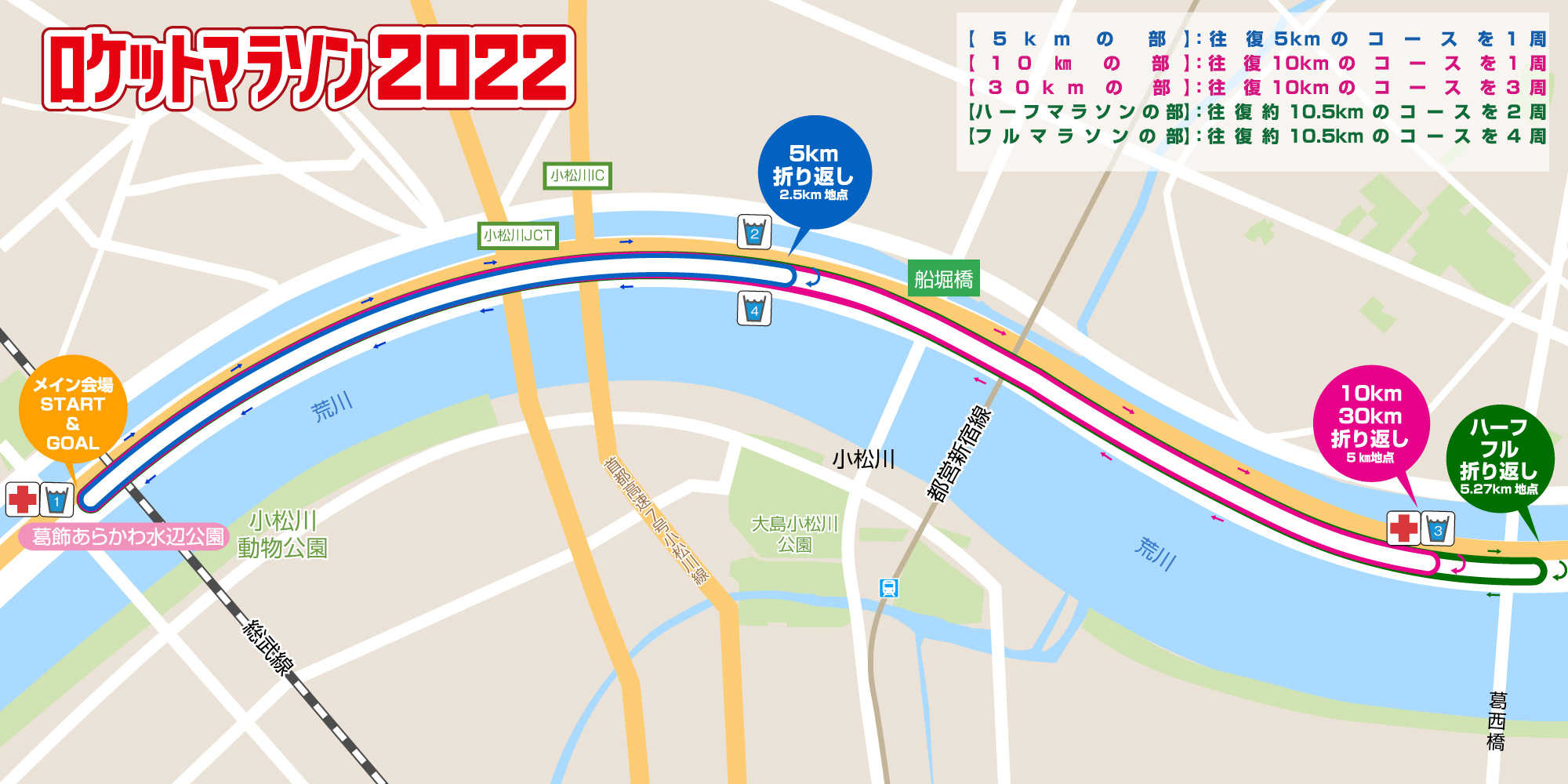 ロケットマラソン2022 東京大会 コースマップ