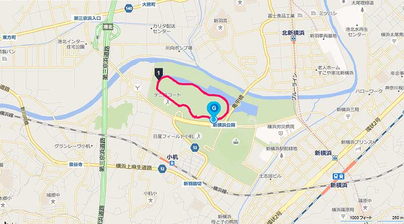 日産スタジアムすぐ側 新横浜公園 ランニングコース ランニングコース紹介 スポーツワン