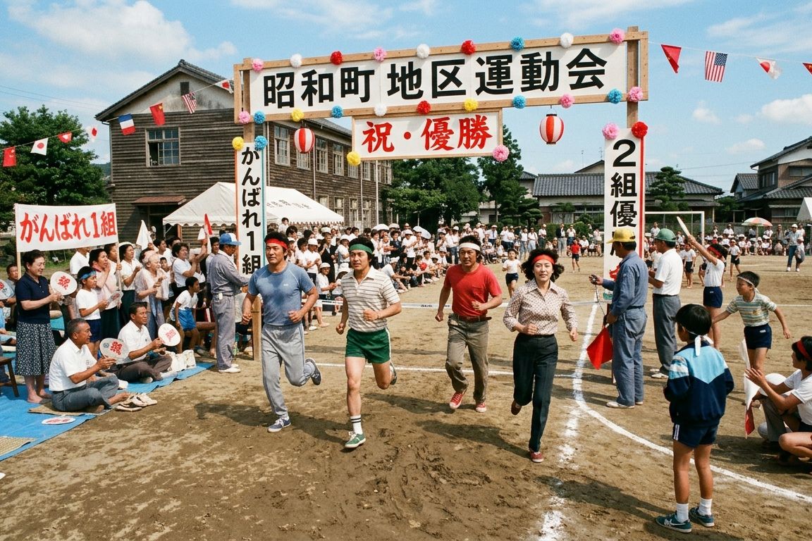 昭和の町内運動会のイメージ画像