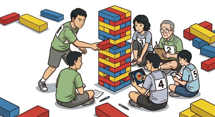 AI巨大ブロックタワー